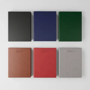 Dorchester NewHide A5 Desk Diary, Day Per Page, Grey - Image 5