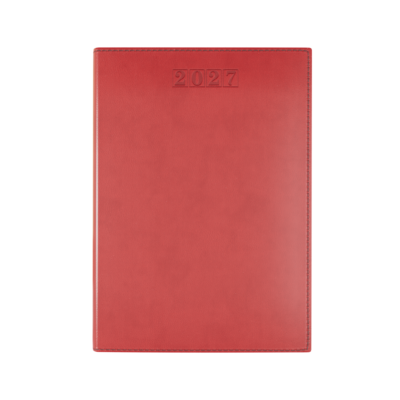 Dorchester NewHide A5 Desk Diary, Day Per Page, Red