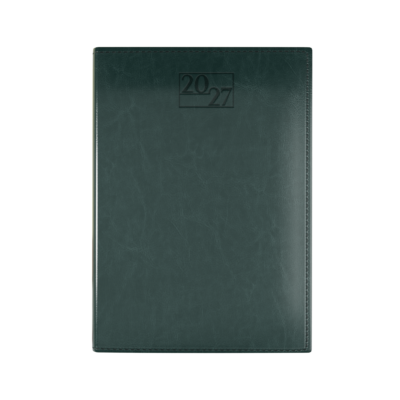 Harrogate SaharaHide Faux Leather A5 Diary, Day Per Page, Green