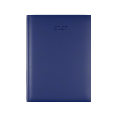 Lewes SmoothGrain A5 Desk Diary, Day Per Page, Blue