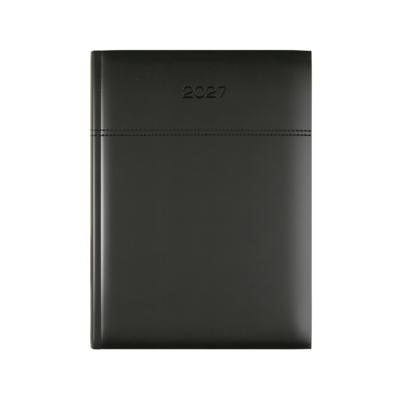 Dorchester Horizon A5 Desk Diary, Day Per Page, Black-Black