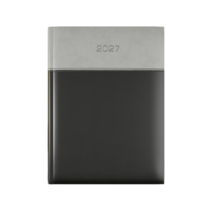 Dorchester Horizon A5 Desk Diary, Day Per Page, Black-Grey - Image 1