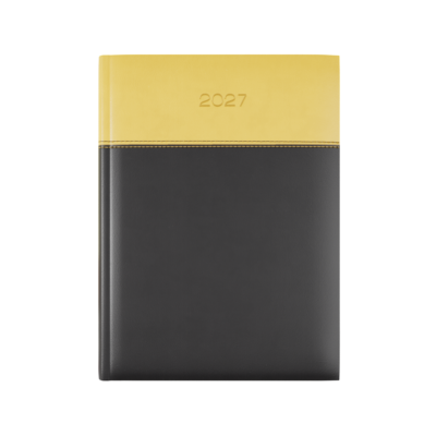 Dorchester Horizon A5 Desk Diary, Day Per Page, Black-Yellow