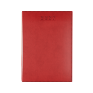 Dorchester NewHide A5 Desk Diary, Day Per Page, Red - Image 1