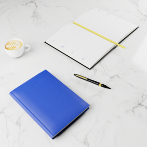 Lewes SmoothGrain A5 Desk Diary, Week To View, Royal Blue - Image 3