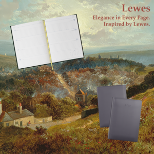 Lewes SmoothGrain A5 Desk Diary, Week To View, Grey - Image 4