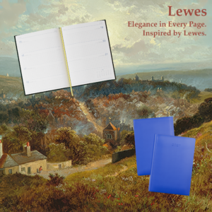Lewes SmoothGrain A5 Desk Diary, Week To View, Royal Blue - Image 4