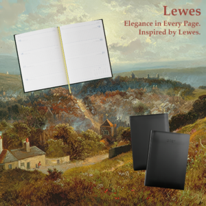 Lewes SmoothGrain A5 Desk Diary, Week To View, Black - Image 4