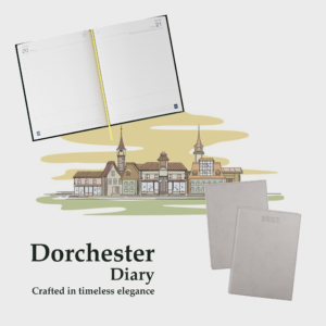 Dorchester NewHide A5 Desk Diary, Day Per Page, Grey - Image 4